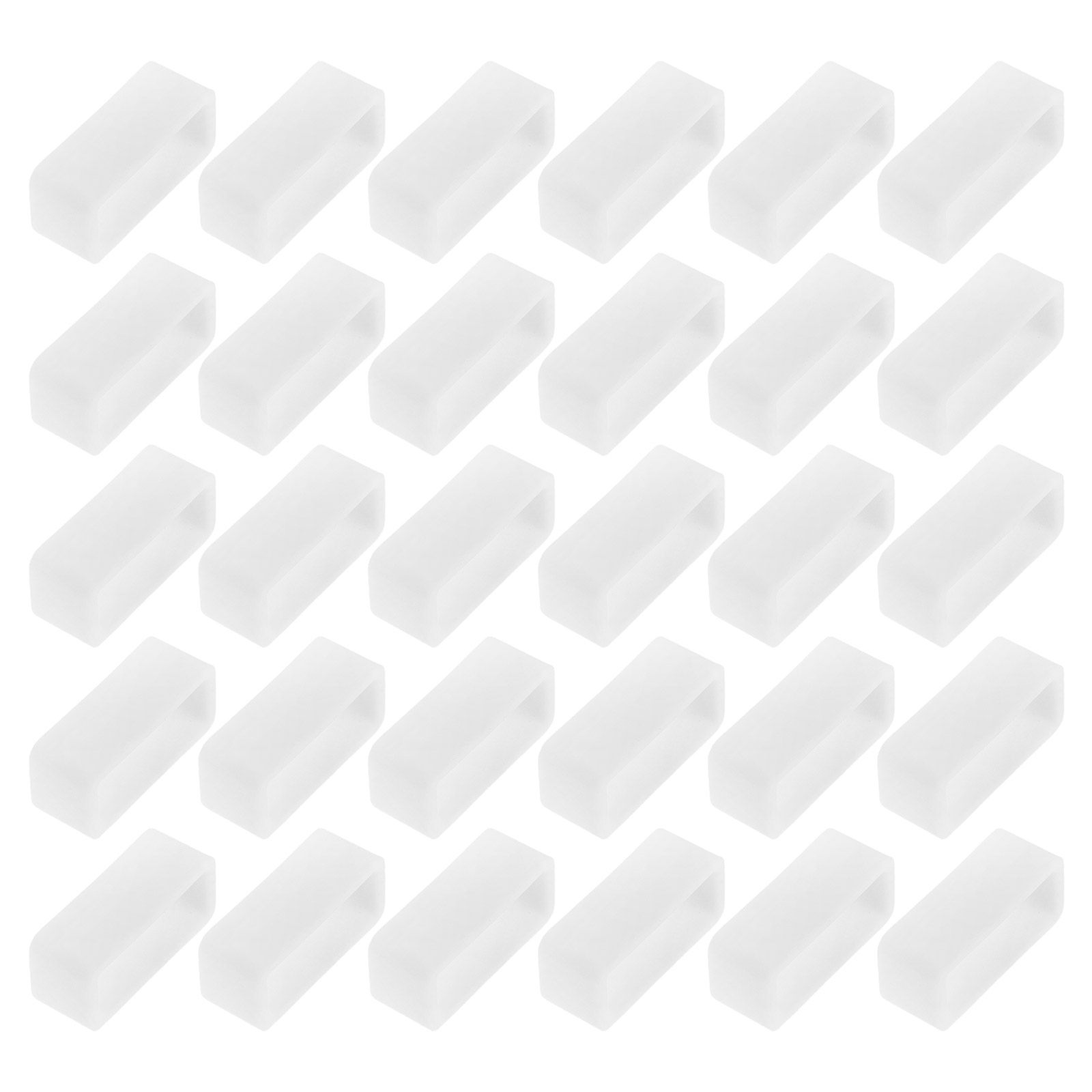 Silicone Band Replacement - 30Pcs Silicone Watch Strap Keepers 18Mm