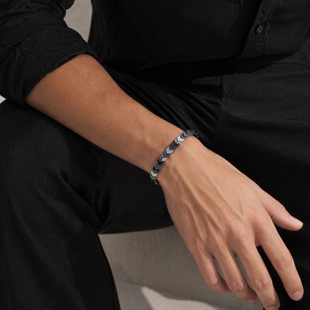 Elegant Black Gallstone Bracel – обзор и цена Ceramic Link Bracelet