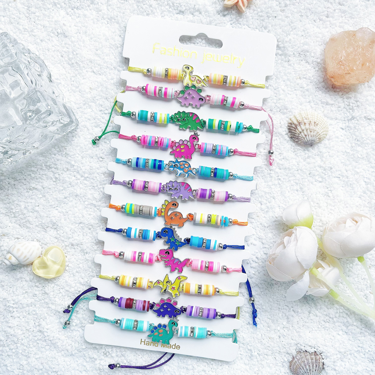 12Pcs Bohemian Style Colorful  – обзор и цена Ceramic Link Bracelet