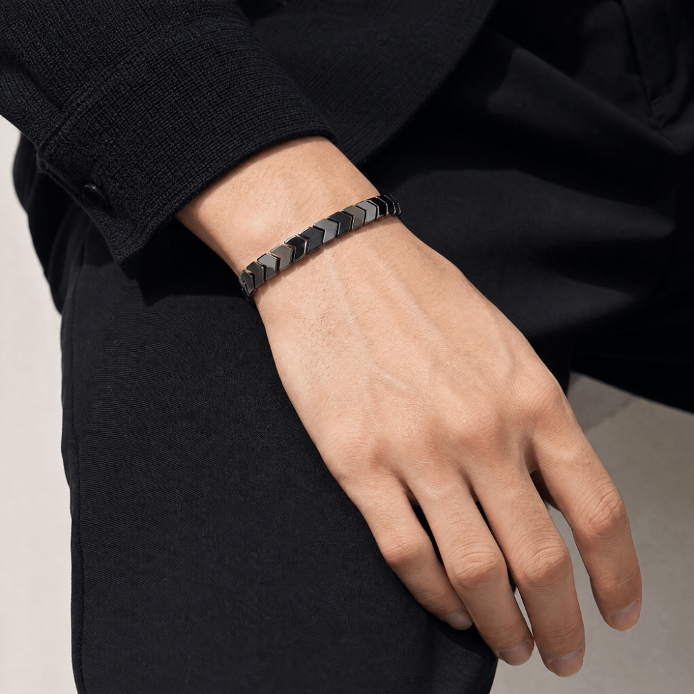 Elegant Black Gallstone Bracel – обзор и цена Ceramic Link Bracelet