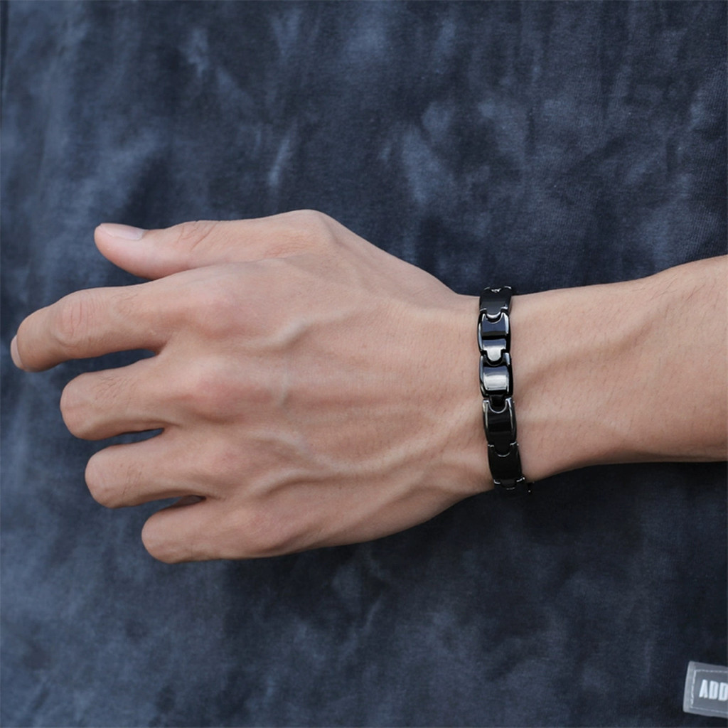Aradoo Premium Ceramic Hematit – обзор и цена Ceramic Link Bracelet