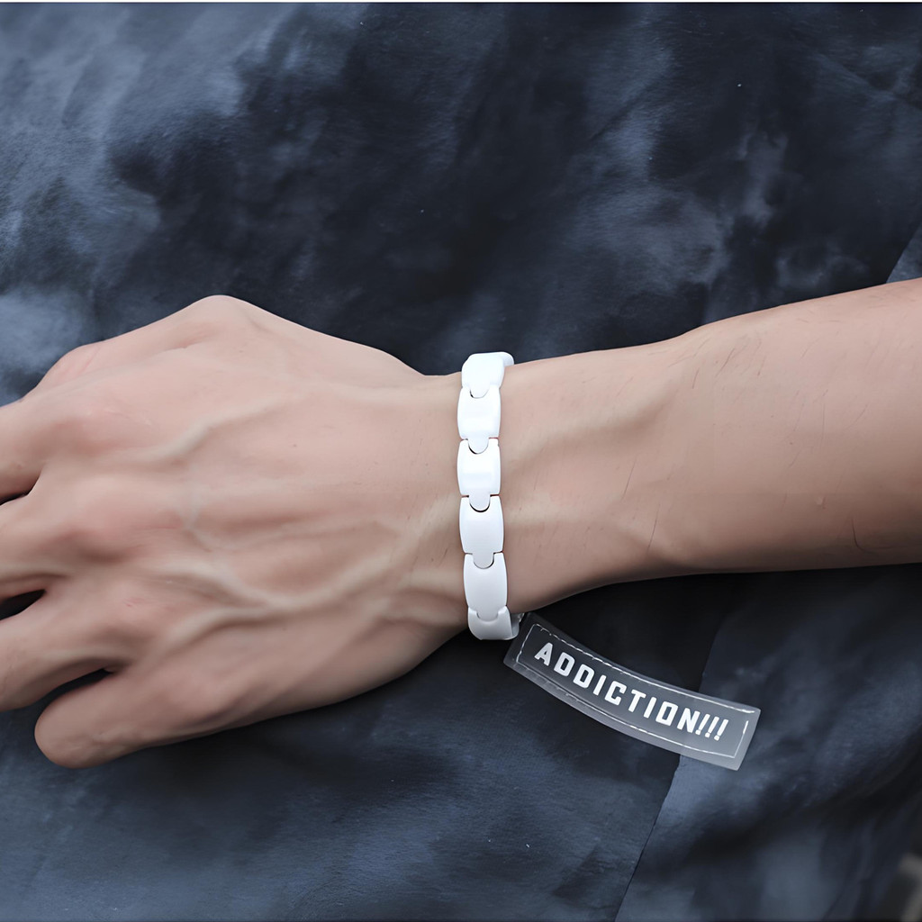 Aradoo Premium Ceramic Hematit – обзор и цена Ceramic Link Bracelet