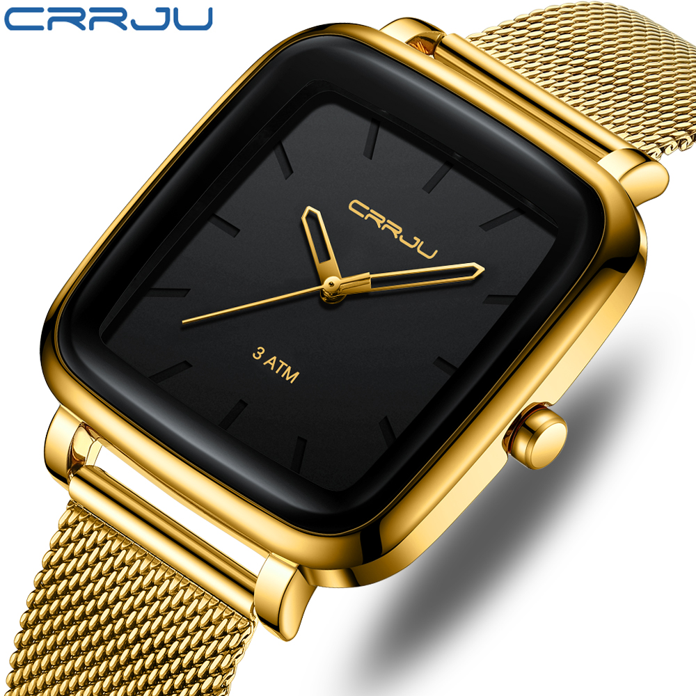 CRRJU Mens Watches Top Brand L – обзор и цена Stainless Mesh Band
