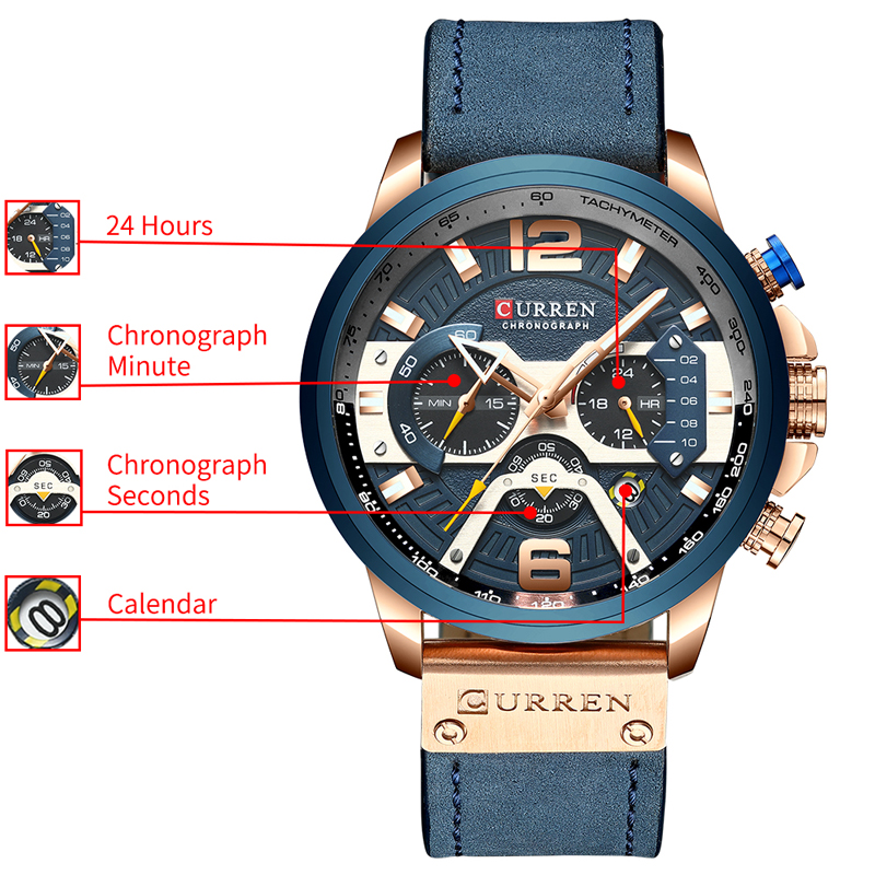 CURREN Casual Sport Watches fo – обзор и цена Smartwatch Guess