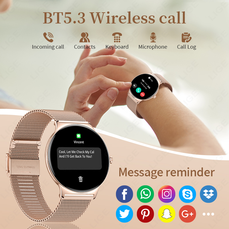 LIGE New Ultra Thin Smart Watc – обзор и цена Smartwatch Custom