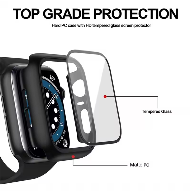 Tempered Glass+Cover For Apple – обзор и цена Watch Case Bumper