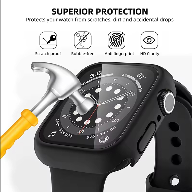 Tempered Glass+Cover For Apple – обзор и цена Watch Case Bumper