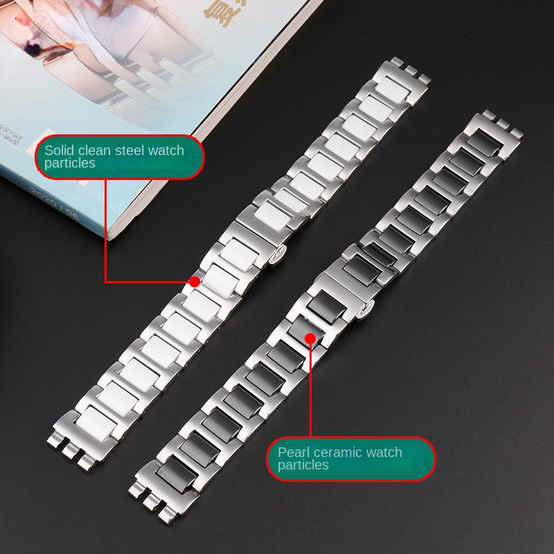 For Swatch Ceramic+ Stainless  – обзор и цена Ceramic Link Bracelet