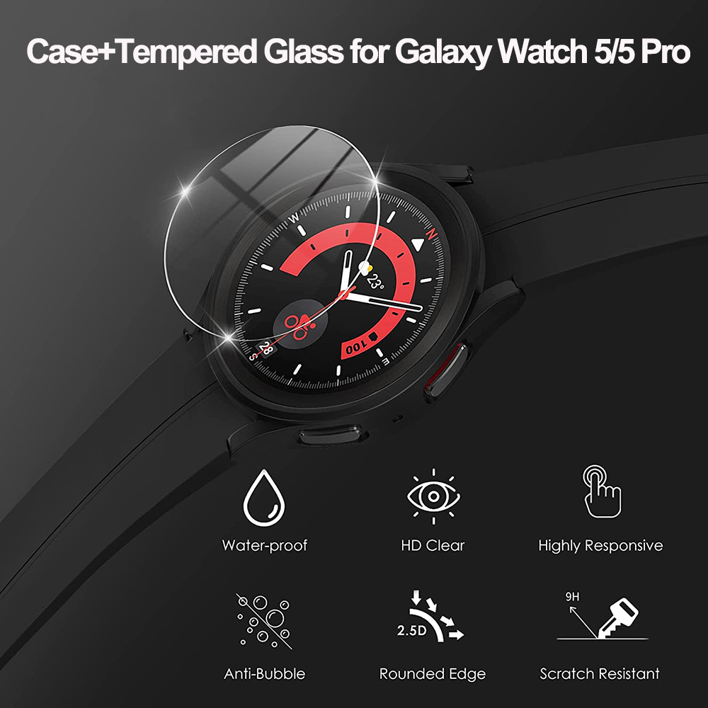Cover+Tempered Glass for Samsu – обзор и цена Accessories For Galaxy Watch 5