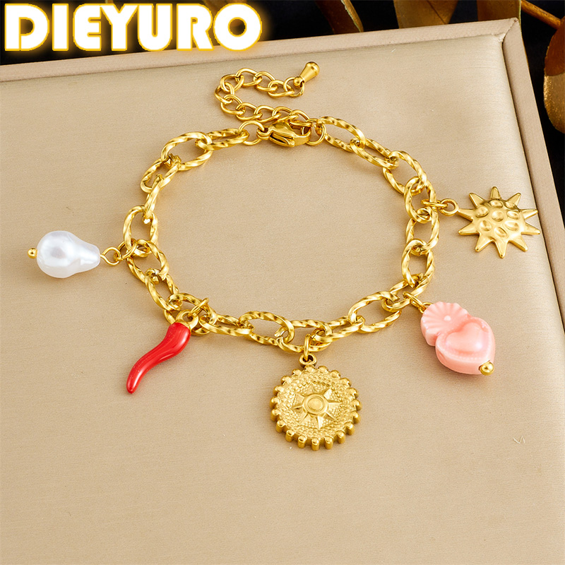 DIEYURO 316L Stainless Steel G – обзор и цена Ceramic Link Bracelet