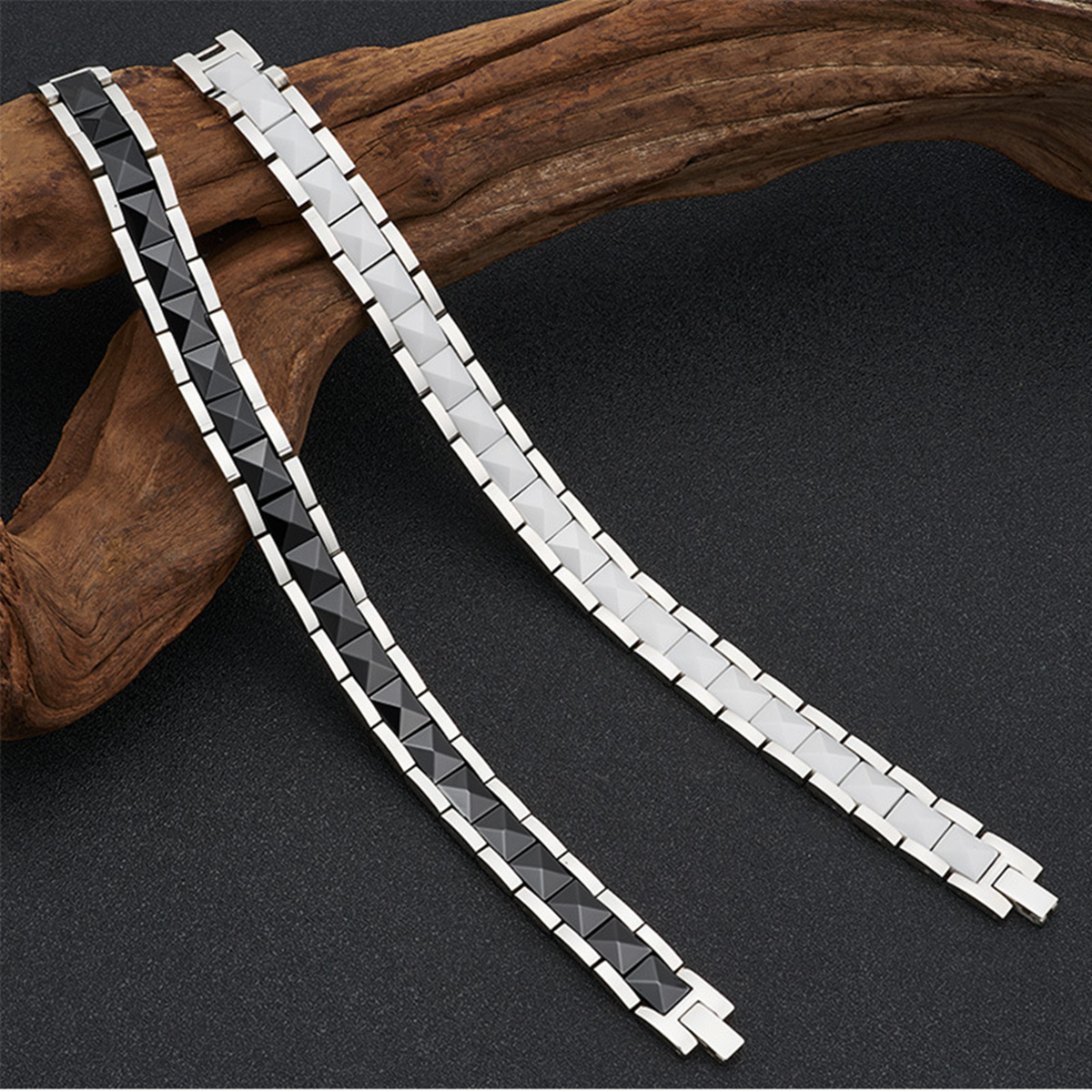 ARADOO Minimalist Pyramid Desi – обзор и цена Ceramic Link Bracelet