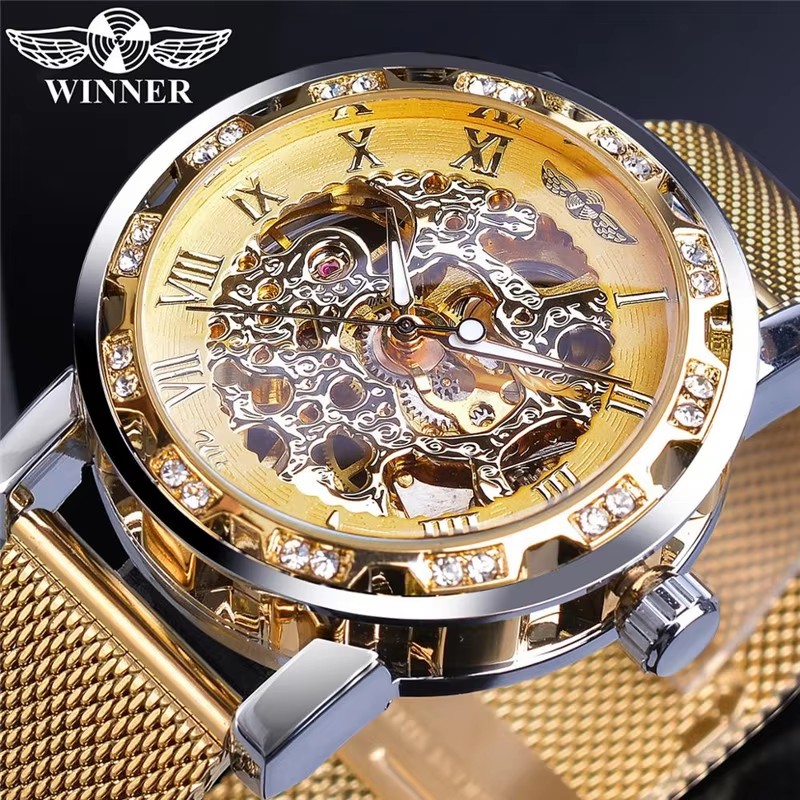 Forsining Men's Skeleton Mecha – обзор и цена Stainless Mesh Band
