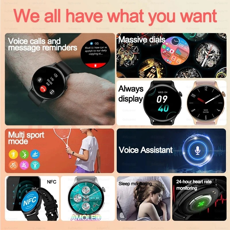 Women Smartwatch NFC AMOLED Sc – обзор и цена Smartwatch Custom