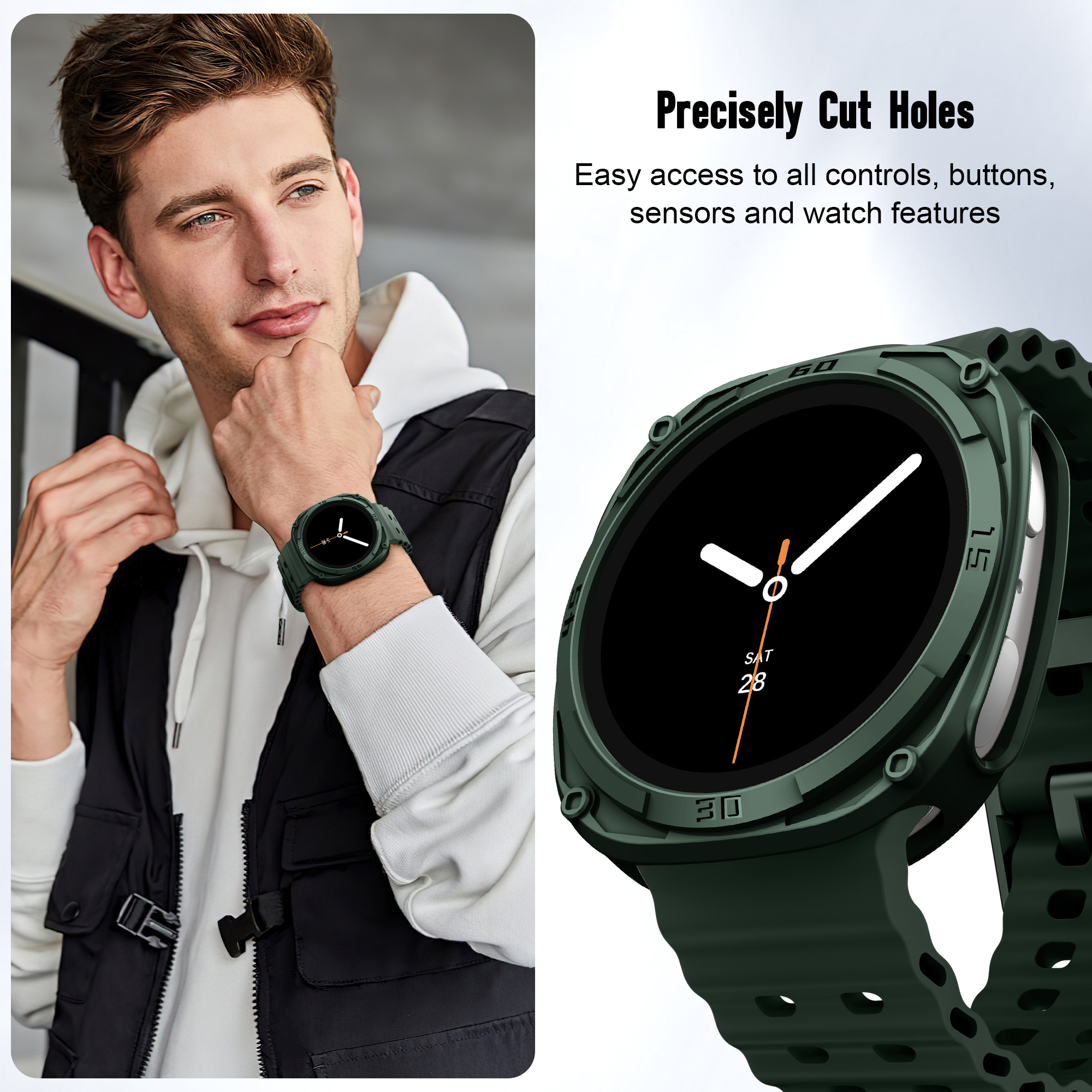 Rugged Bezel Case for Samsung  – обзор и цена Samsung Smartwatch Accessories