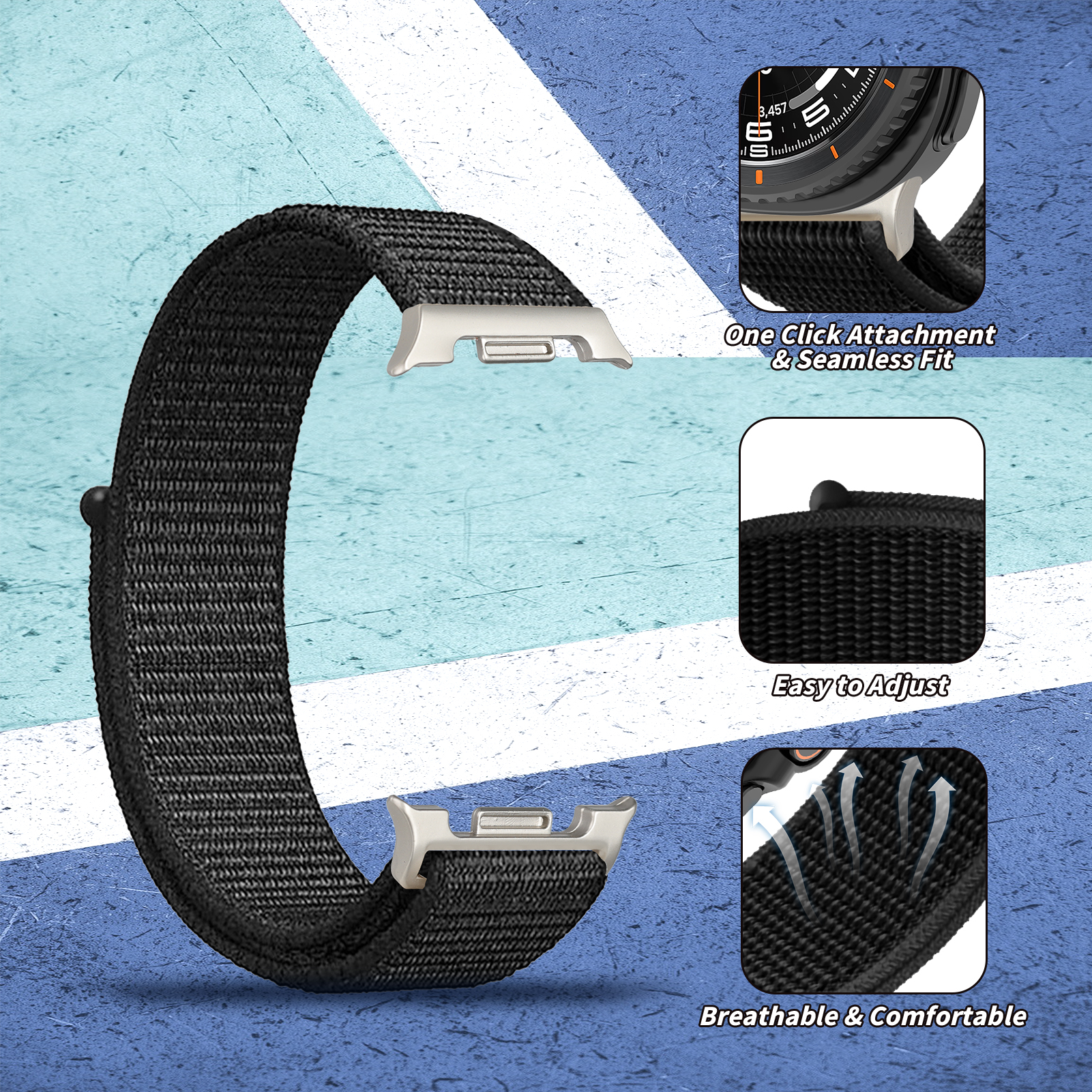 Nylon Loop for Samsung Watch 8 – обзор и цена Smartwatch Watch Accessories For Women