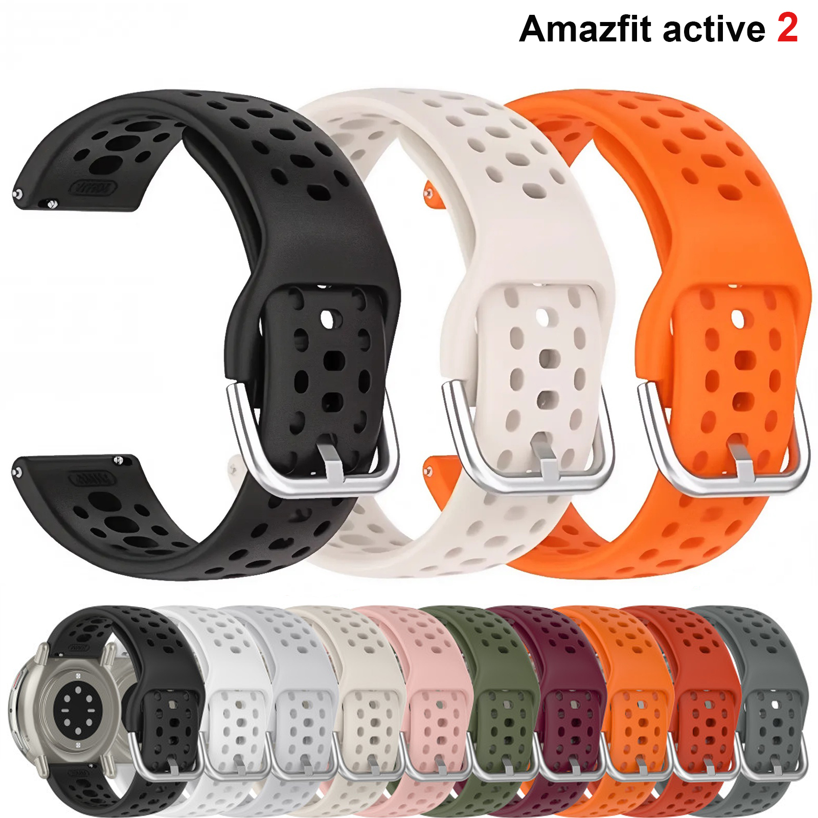 20mm Strap For Amazfit active  – обзор и цена Titan Smartwatch Accessories