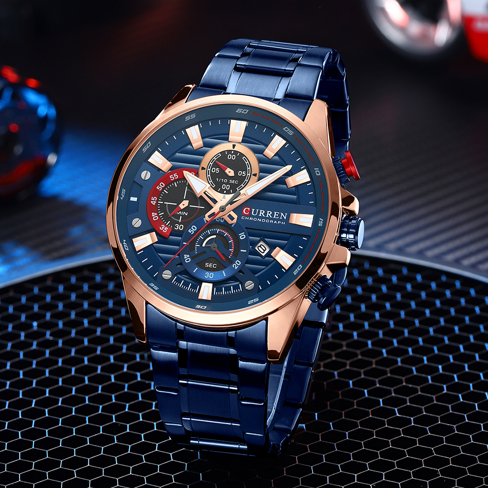 CURREN New Blue Multi Function – обзор и цена Smartwatch Guess