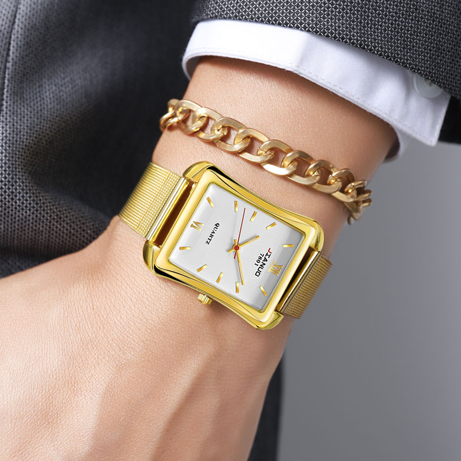 2024 New Trendy Men's Square W – обзор и цена Stainless Mesh Band