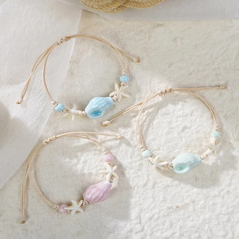 Bohemian Conch Starfish Shells – обзор и цена Ceramic Link Bracelet