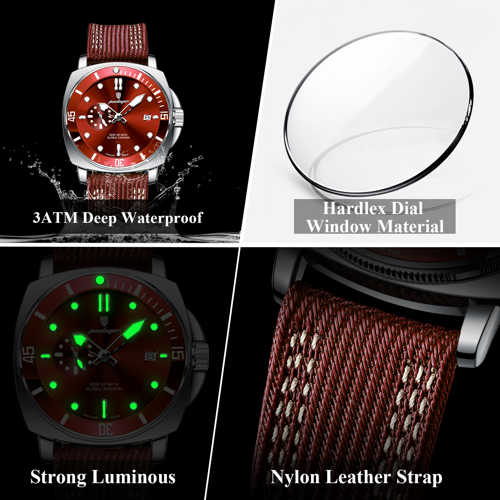 POEDAGAR Luxury Fashion Man Wa – обзор и цена Smartwatch Guess